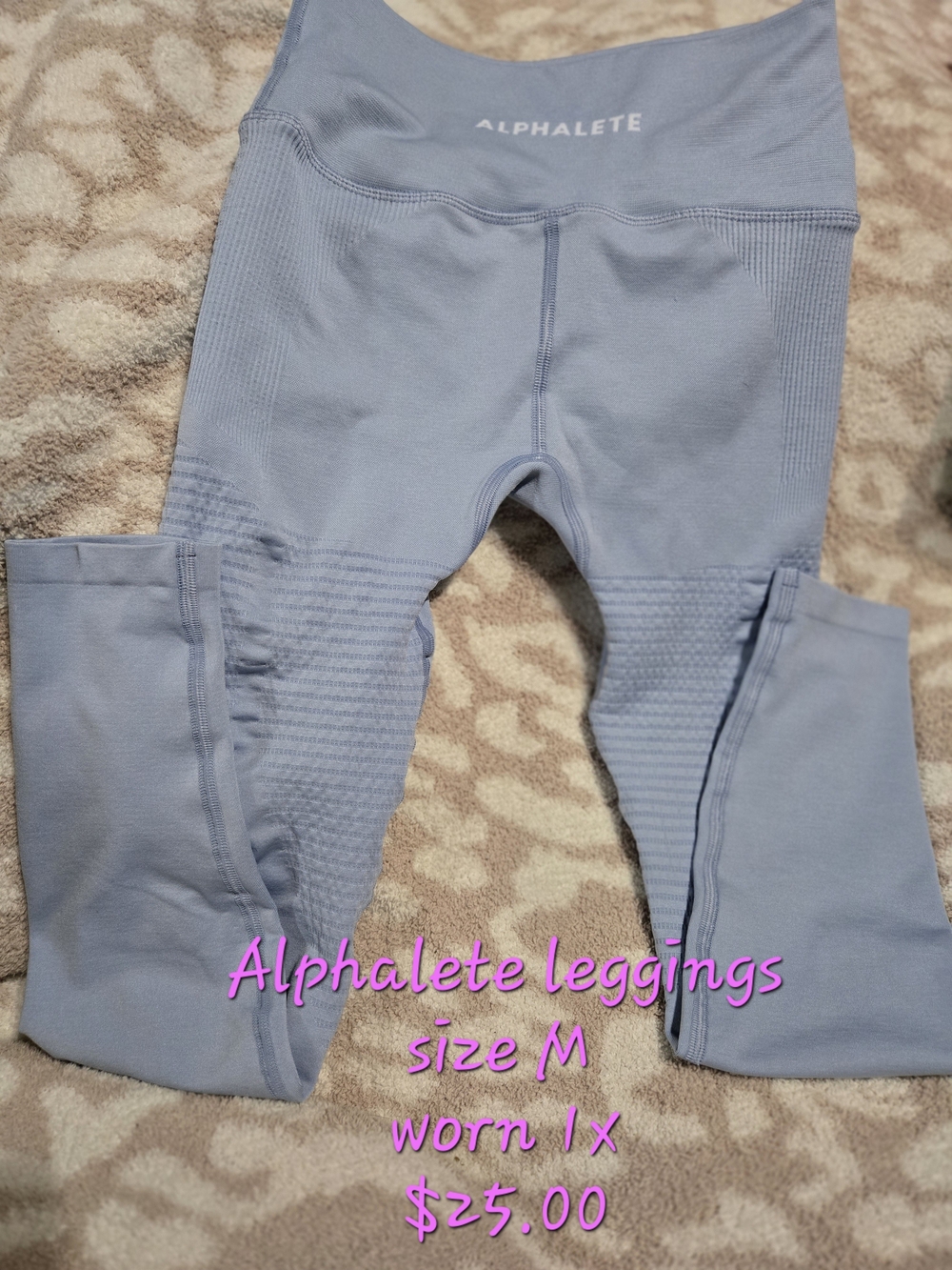 Alphalete Pale Blue Seamless High-Rise Leggings